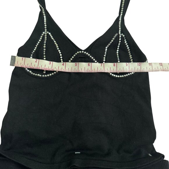 I.AM.GIA Black Knit Embellished Womens Set pant/top sz XXS black flared nwot - Picture 6 of 15